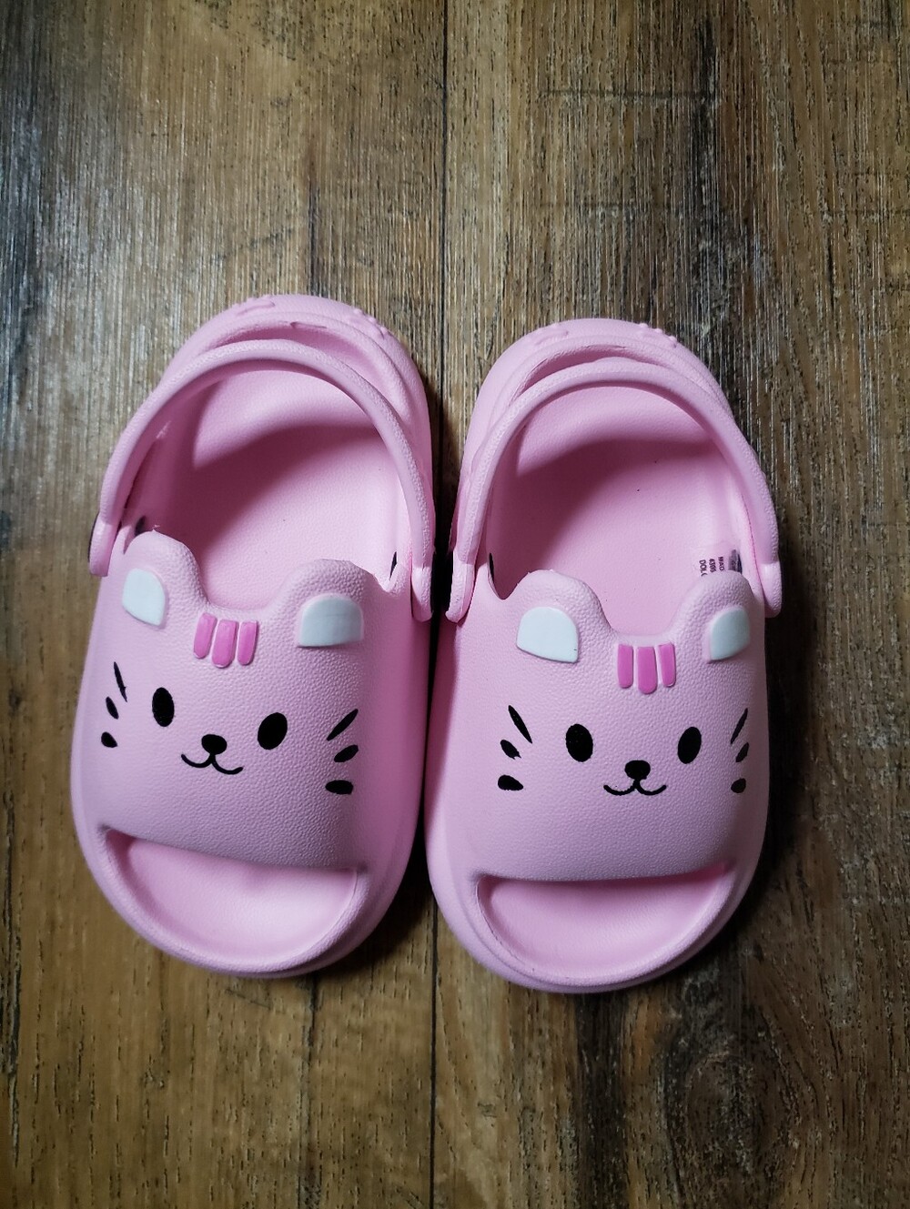 Toddler Girls Sz 5-6 Pink Cat Clog Sandals Slip-On Shoes